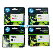 GENUINE 4-PACK HP 910XL BLACK  COLOR INK OfficeJet Pro 8020 8030 SEALED BOXES