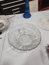 MCM Anchor Hocking Country Estate Clear Glass Sunflower Dish 1960’s