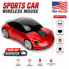 2.4G Wireless Car Shaped Mouse Ergonomic Opti...