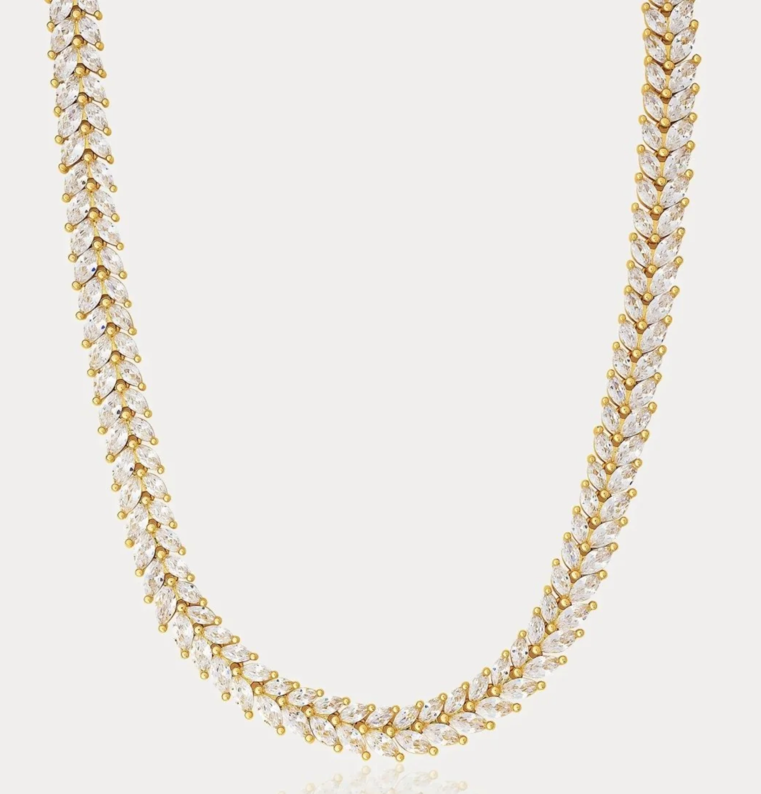 "Hommes Oro Mamba 22\" 18k Gold Plated Cubic Zirconia Tennis Chain"