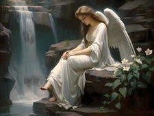 Fantasy Angel Peaceful Picture Home Decor Wall Art Canvas Poster Prints Painting