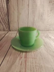 Vintage Fire King Jadeite Coffee Cup And Saucer