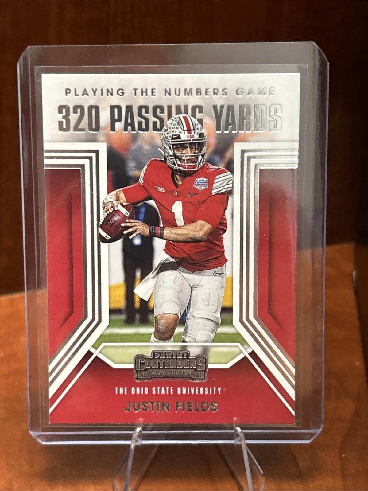Justin Fields Panini Contenders Draft Picks Playing the Numbers Game #2 Base