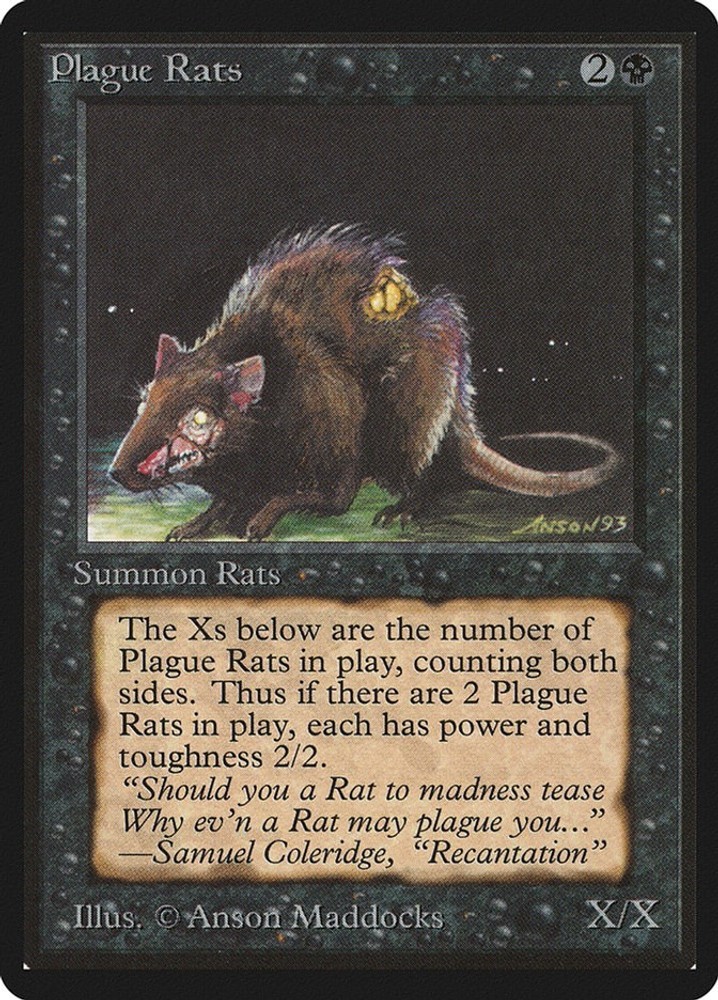 Plague Rats #122 (MP) Beta Edition (LEB) MTG