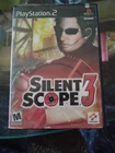 Silent Scope 3 Konami Sony Playstation 2 PS2 EX+NM cond COMPLETE+reg card!