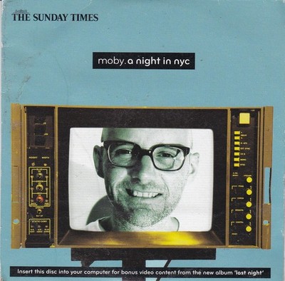 MOBY A night in NYC ( THE SUNDAY TIMES Newspaper Enhanced CD )