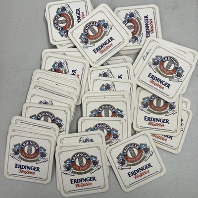 80 Erdinger Weissbrau Weisbier Beer Coasters Mats Paper Cardboard Some Used