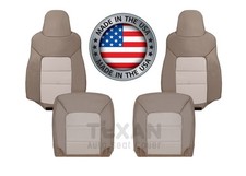 For 2003-2006 Ford Expedition Front Seat Cover 2 Tone Tan Perforated Leather