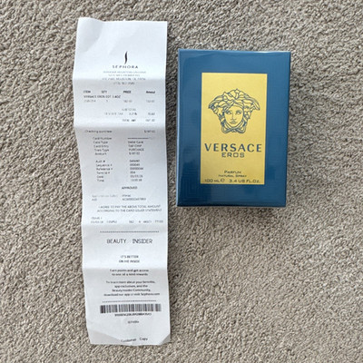 Versace Eros Parfum Spray Regular Size 3.4 fl oz Fragrance