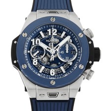 HUBLOT Big Bang Unico Titanium Blue Ceramic 421.NL.5170.RX second hand mens