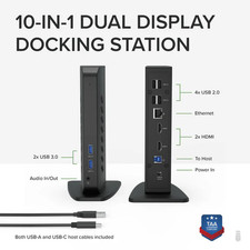Plugable UD-3900Z Dual Monitor Docking Station (dual monitor for Mac)