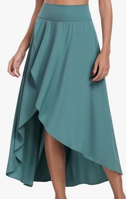 iuga High Waist Maxi Skort Wrap Style Front Hidden Pocket Phone Size Small