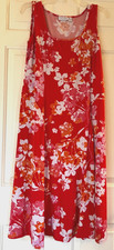 Susan Graver Dress Sleeveless Floral  Size Womens M Petite