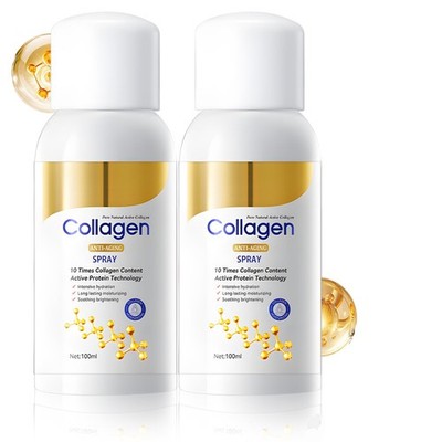 2pcs Collagen Spray, Collagen Body and Face Serum Lotion, Plumping and Care S...