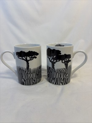 Set Of 2 Konitz Germany ZEBRA Mug Cup Dekor
