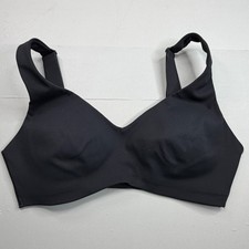 Spanx Bra Bralette Small Black Seamless Back Smoothing Stretchy Adjustable