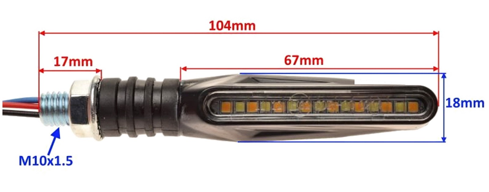 Clignotants LED avant anti-vibration pour quad et SSV