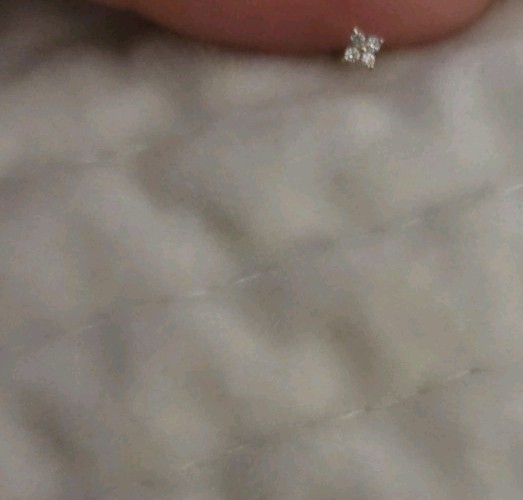 14K Gold Flower Threadless Flatback - image 2