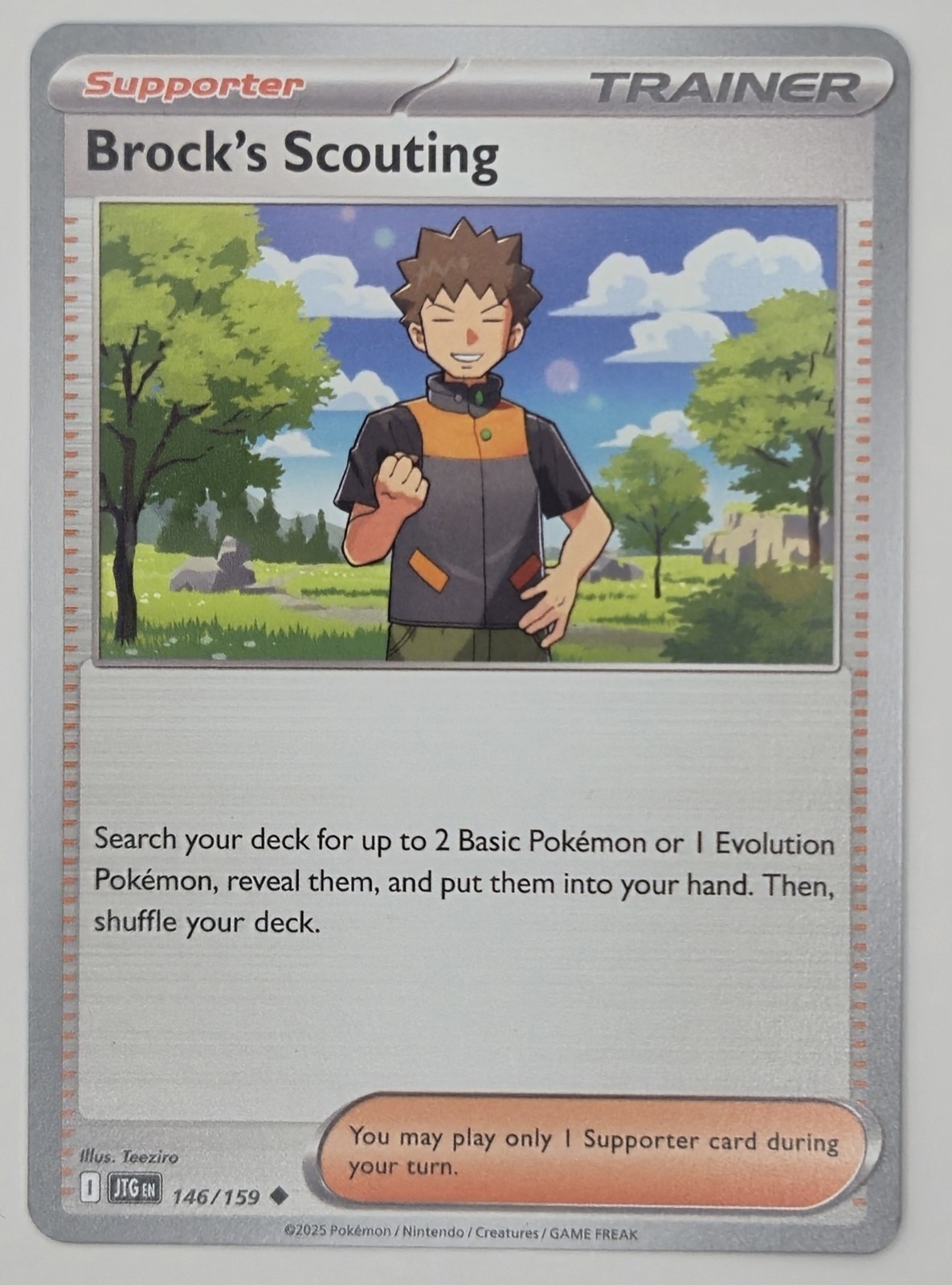 Brock's Scouting 146/159 Uncommon Trainer Journey Together Pokemon TCG NM