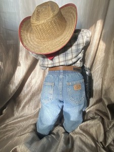 Lone Ranger Child Size Standing Doll 2’ Handmade Cowboy Sheriff Western