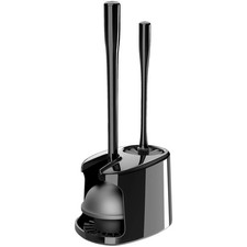 Toilet Plunger and Bowl Brush with Holder, Heavy Duty Toilet Brush and Plunge...