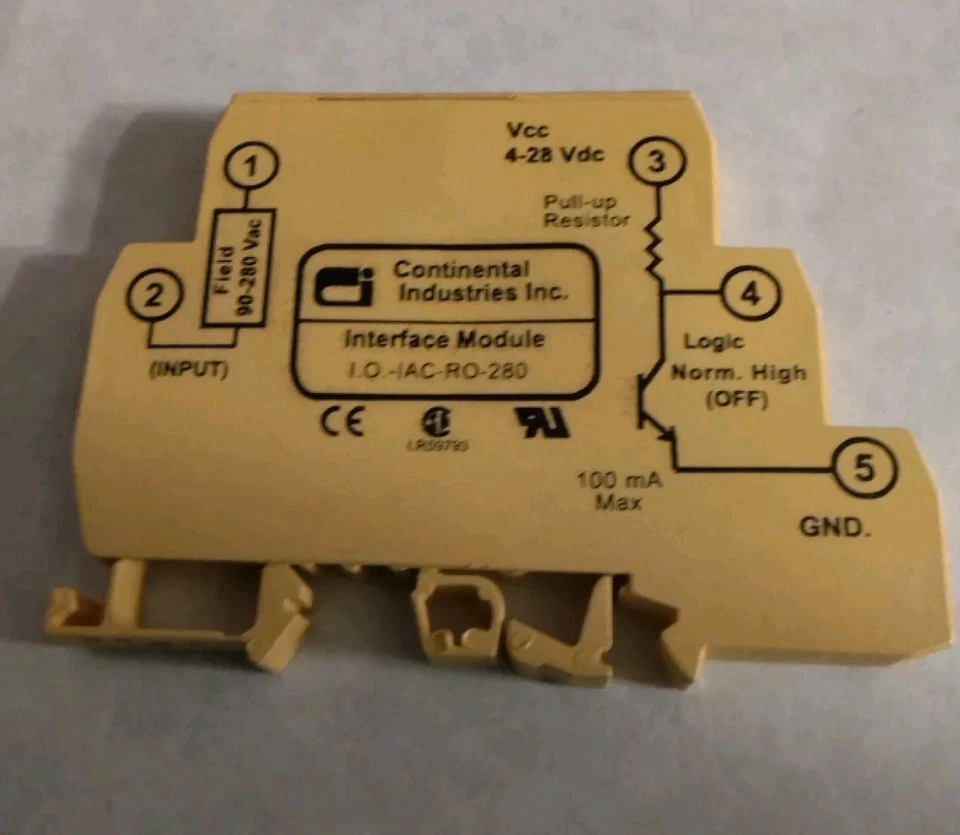 MINI I/O MODULE, INPUT 90-280 VAC, VCC 4-28 VDC, 100 mA MAX, I.O.IAC-RO-280, NEW - Image 2 of 4