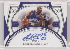 2020-21 Panini National Treasures of the Hall 11/35 Karl Malone Auto HOF 6fs