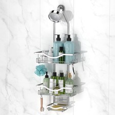 Shower Caddy Hanging Adjustable Shower Caddy, Rustproof Shower Organizer Exte...