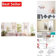 Modern 10-Piece Set of 12 inch Self-Adhesive Mirrors for Seamless Wall Elegance