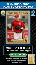 2024 Topps Now Road to Opening Day Mike Trout #ST-1 Turn Back the Clock Angels