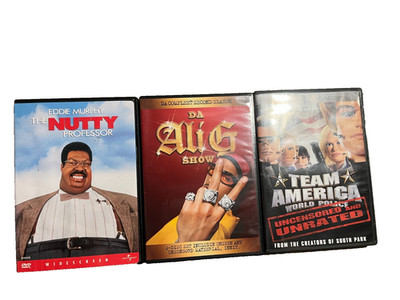 3 DVD  Comedies:  Nutty Professor,  Da Ali G Show Season 2   &  Team America WP