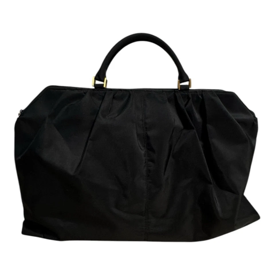 Donna Karan Cosmetics Large Tote Duffle Weekend Bag Black Nylon Travel Work - Image 2 of 4