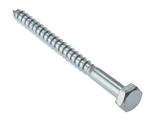 Image of ForgeFix Coach Screw Hexagon Head Single Thread ZP M8 x 60mm Bag 10 FORCS860G