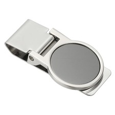 Stainless Steel Money Clip, Wallet Clip for Men Round Black Money Holder