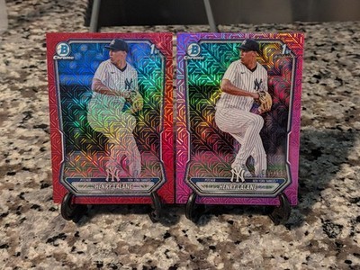 Henry Lalane Bowman Chrome RED & Pink Refractors 1/5 & 1/199 Mojos 2-Card Lot