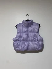 Women’s purple Divided CroppedP uffer Vest Small
