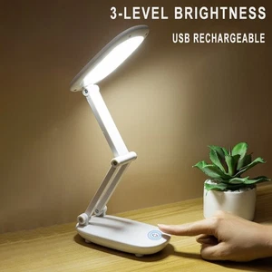 Toucher LED Lampe de bureau pliant côté lit Étude lecture lampe de table USB Remboursé