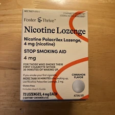 Foster & Thrive 4mg Nicotine Lozenges Cinnamon Exp: 2/2026…