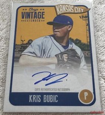 2020 Onyx Vintage Extended KRIS BUBIC #EAKB Base Autograph Kansas City Royals