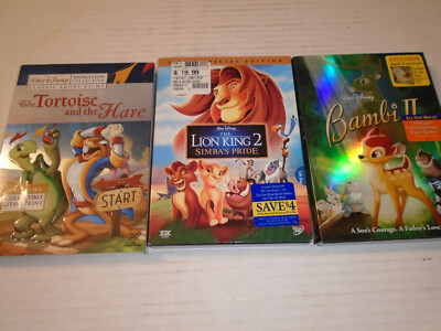 The Lion King 2: + Bambi 2  + Tortoise and the Hare (DVD, 4-Disc Set)