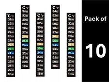 10 PCS Temp Strip Stickers - Quick & Precise Liquid Crystal Thermometers