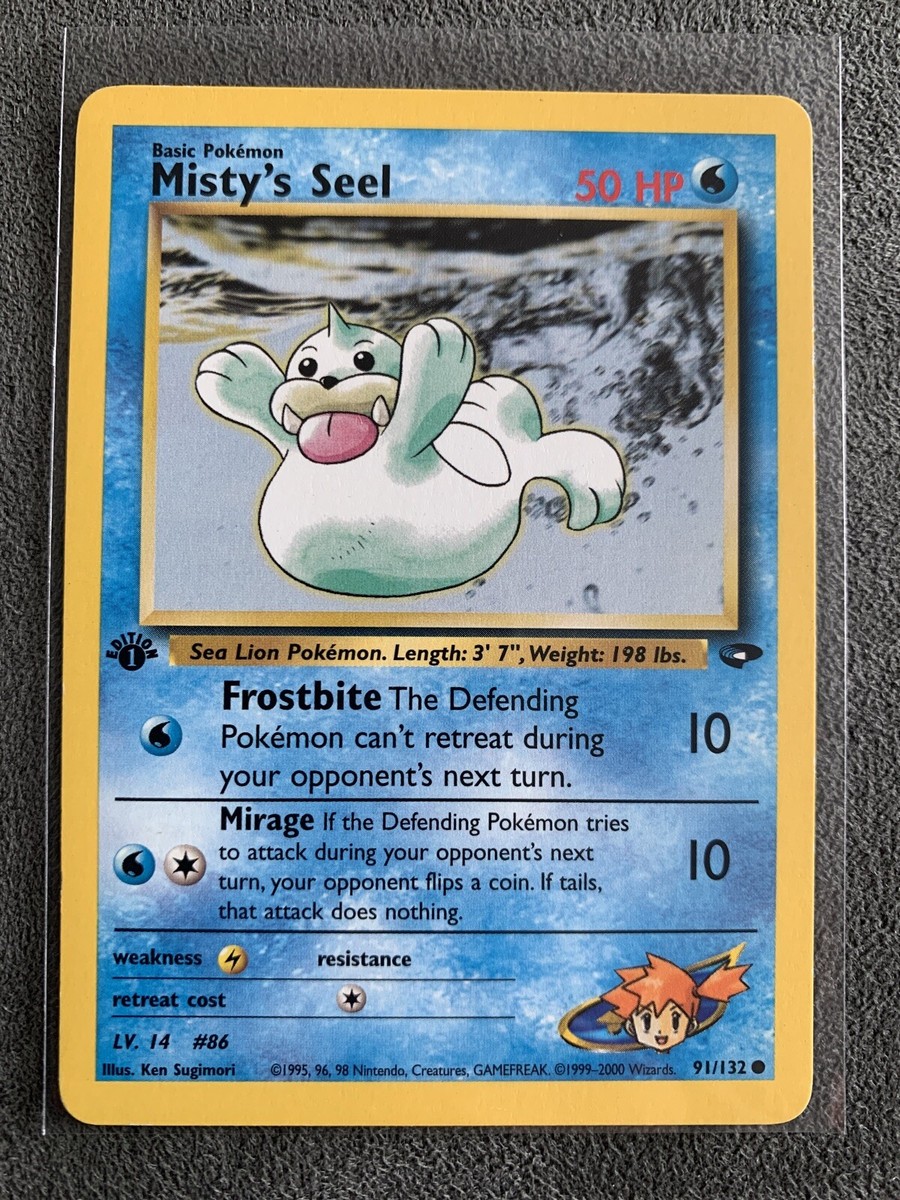 Mistys Seel 91/132 1st Edition Pokmon Card Base Set