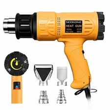 HEAT GUN for Crafts Shrinking PVC Stripping Paint with 2-Temp Settings SEEKONE