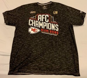 🔥 Men’s XL Kansas City Chiefs Super Bowl LIV AFC Champs T-Shirt Mahomes Kelce