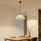 Vintage Ceiling Fixture Hanging Light Tiffany Style Stained Glass Pendant Lamp！！