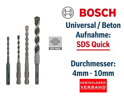 Bosch SDS Quick Beton Bohrer und Universal Bohrer  4mm - 10mm je nach Auswahl