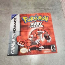 Pokemon Ruby Version Gameboy Advance Custom Wall Banner Tapestry 3 x 3 Ft