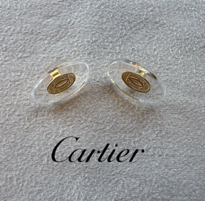 New Authentic Gold Cartier Nose Pad Replacements for Glasses