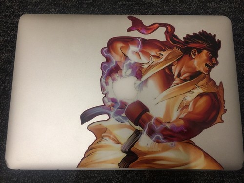 Ryu Hadouken Street Fighter Air/Pro13 Vinyl Sticker Skin Decal Cover MacBook - Picture 3 of 7