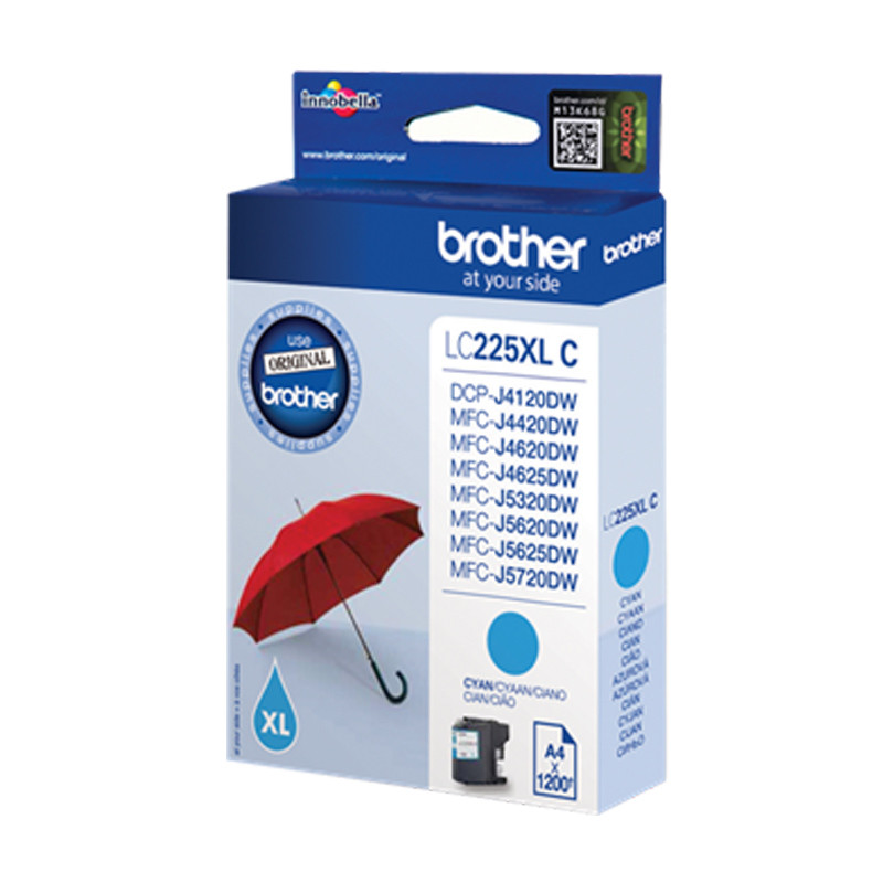 Brother LC225XLC XL-Тонированный патрон голубого цвета для MFC-J4420DW и MFC-J4620DW 5590₽